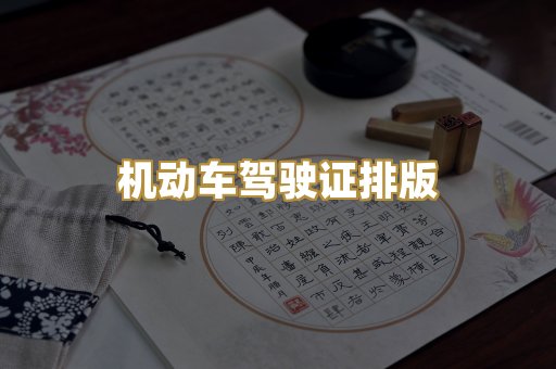 机动车驾驶证排版